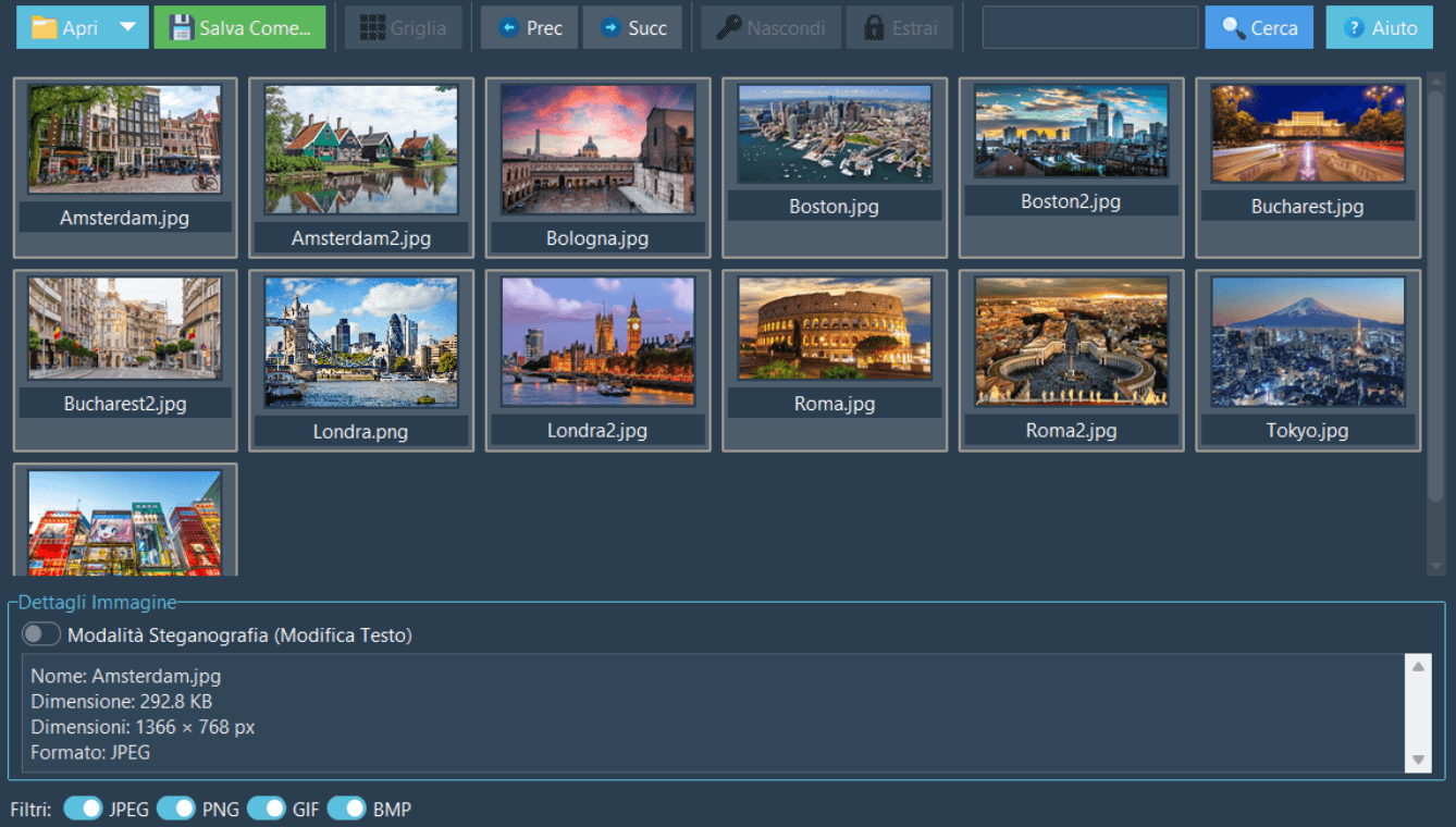 Galleria Immagini Steganografia